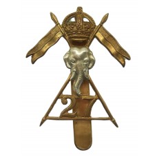 27th Lancers WW2 Cap Badge - King's Crown