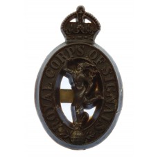 Royal Corps of Signals WW2 Plastic Economy Cap Badge