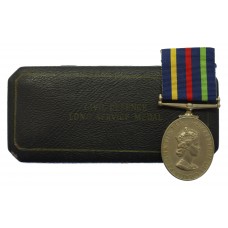 EIIR Civil Defence Long Service Medal in Box - Unnamed
