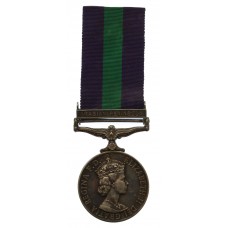 General Service Medal (Clasp - Arabian Peninsula) - Pte. R. Skeggs, Northamptonshire Regiment