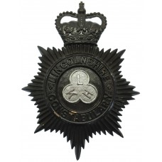 Lincolnshire Constabulary Night Helmet Plate - Queen's Crown