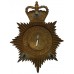 Lincolnshire Constabulary Night Helmet Plate - Queen's Crown
