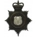 Durham County Constabulary Black Helmet Plate - Queen's Crown