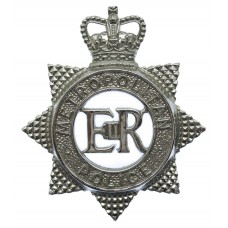 Metropolitan Police Chrome Star Cap Badge - Queen's Crown