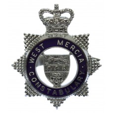 West Mercia Constabulary Senior Officer's Enamelled Cap Badge - Queen's Crown