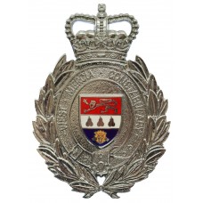 West Mercia Constabulary Enamelled Helmet Plate - Queen's Crown