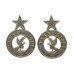 Pair of Ghana Police Silvered Collar Badges