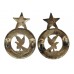 Pair of Ghana Police Silvered Collar Badges