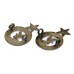 Pair of Ghana Police Silvered Collar Badges