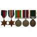 WW2 Territorial Efficiency Medal Group of Five - Bmbr. L. Hart, 42nd Searchlight Regt, Royal Artillery (The Robin Hoods)
