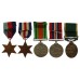 WW2 Territorial Efficiency Medal Group of Five - Bmbr. L. Hart, 42nd Searchlight Regt, Royal Artillery (The Robin Hoods)