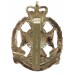 7th Battalion P.W.O. West Yorkshire Regiment (Leeds Rifles) Anodised (Staybrite) Cap Badge - With Tank - Queen's Crown
