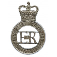 Leicester and Rutland Constabulary Cap Badge - Queen's Crown
