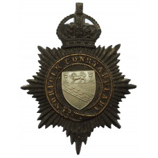 Norfolk Constabulary Black Helmet Plate - King's Crown