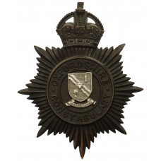 Oxfordshire Constabulary Black Helmet Plate - King's Crown