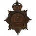 Oxfordshire Constabulary Black Helmet Plate - King's Crown
