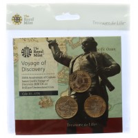 Royal Mint Captain Cook Voyage of Discovery UK £2 Brilliant Uncirculated Coin Set - Complete with all Three Coins