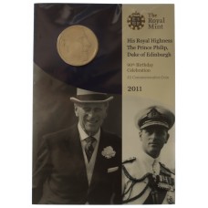 Royal Mint 2011 Prince Phillip 90th Birthday Celebration Brilliant Uncirculated £5 Coin