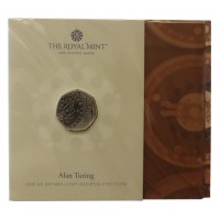 Royal Mint Alan Turing 2022 UK 50p Brilliant Uncirculated Coin