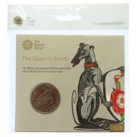 Royal Mint 2021 The Queen's Beasts - White Greyhound of Richmond Brilliant Uncirculated £5 Coin