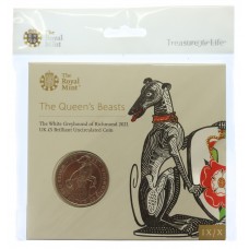 Royal Mint 2021 The Queen's Beasts - White Greyhound of Richmond Brilliant Uncirculated £5 Coin