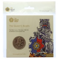 Royal Mint 2020 The Queen's Beasts - White Lion of Mortimer Brilliant Uncirculated £5 Coin
