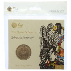 Royal Mint 2019 The Queen's Beasts - Falcon of the Plantagenets Brilliant Uncirculated £5 Coin