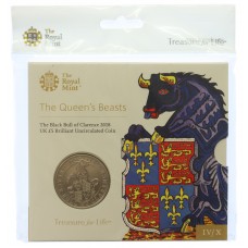 Royal Mint 2018 The Queen's Beasts - Black Bull of Clarence Brilliant Uncirculated £5 Coin