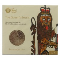 Royal Mint 2017 The Queen's Beasts - Lion of England Brilliant Uncirculated £5 Coin