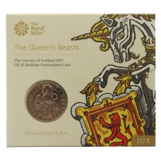 Royal Mint 2017 The Queen's Beasts - Unicorn of Scotland Brilliant Uncirculated £5 Coin