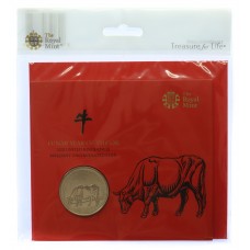 Royal Mint 2021 Chinese Lunar New Year of the Ox Brilliant Uncirculated £5 Coin 