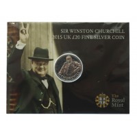 Royal Mint Sir Winston Churchill Brilliant Uncirculated 2015 UK £20 Fine Silver Coin 