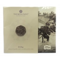Royal Mint 80th Anniversary of D-Day 2024 UK 50p Brilliant Uncirculated Coin