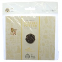 Royal Mint Mrs Tittlemouse 2018 UK 50p Brilliant Uncirculated Coin