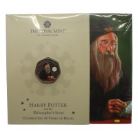Royal Mint Albus Dumbledore 2023 UK 50p Colour Brilliant Uncirculated Coin