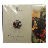 Royal Mint Hogwarts Express 2022 UK 50p Colour Brilliant Uncirculated Coin