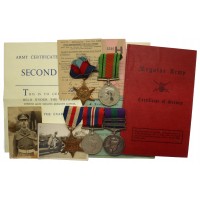 WW2 and General Service Medal (Clasps - Palestine 1945-48, Cyprus) Group of Five - Cpl. A. Lowther, East Yorkshire Regiment & Royal Military Police
