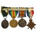 WW1 1914-15 Star Trio and Territorial Efficiency Medal Group of Four - Pte. F.A. Hand, Somerset Light Infantry