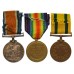 WW1 British War Medal, Victory Medal and Territorial Force War Medal Group of Three - Pte. J. Hart, 1st/5th Bn. Devonshire Regiment
