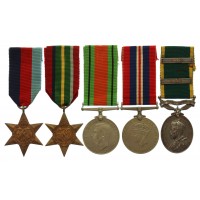 WW2 Far East Prisoner of War Territorial Efficiency Medal (2 Bars) Group of Five - Sgt. H.J. Goddard, 5th Bn. Suffolk Regiment