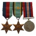 WW2 Air Crew Europe Star Medal Group of Three - Unattributed