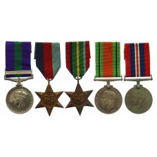 GSM (Palestine) and WW2 Far East Prisoner of War Medal Group of Five - Pte. G.S. Alliston, 1st Bn. Manchester Regiment