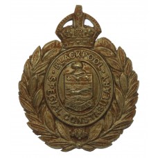 Blackpool Special Constabulary White Metal Wreath Cap Badge - Kin