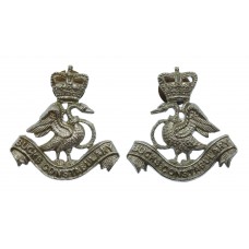 Pair of Buckinghamshire Constabulary Collar Badges - Queen's Crow