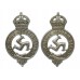 Pair of Isle of Man Constabulary Collar Badges - King's Crown
