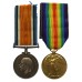 WW1 British War & Victory Casualty Medal Pair - Lieut. H.V. Higgins, 116th Coy. Machine Gun Corps - K.I.A. 3/9/16
