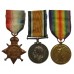 WW1 Aubers Ridge Casualty 1914 Mons Star Medal Trio - Lieut. R.W. Rundle, 1st Bn. Notts & Derby Regiment (Sherwood Foresters) - K.I.A. 9/5/15