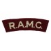 Royal Army Medical Corps (R.A.M.C.) Cloth Shoulder Title