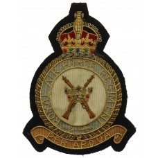 Royal Air Force (R.A.F.) Regiment Bullion Blazer Badge - King's Crown