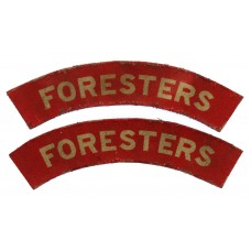 Pair of Notts & Derby Regiment The Sherwood Foresters (FOREST
